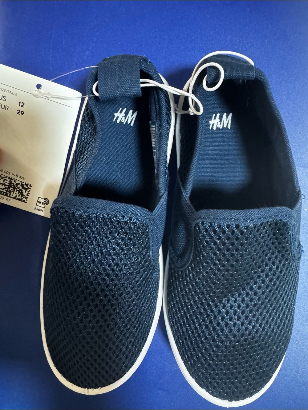 H&M boy’s Navy Mesh Slip-On Loafers